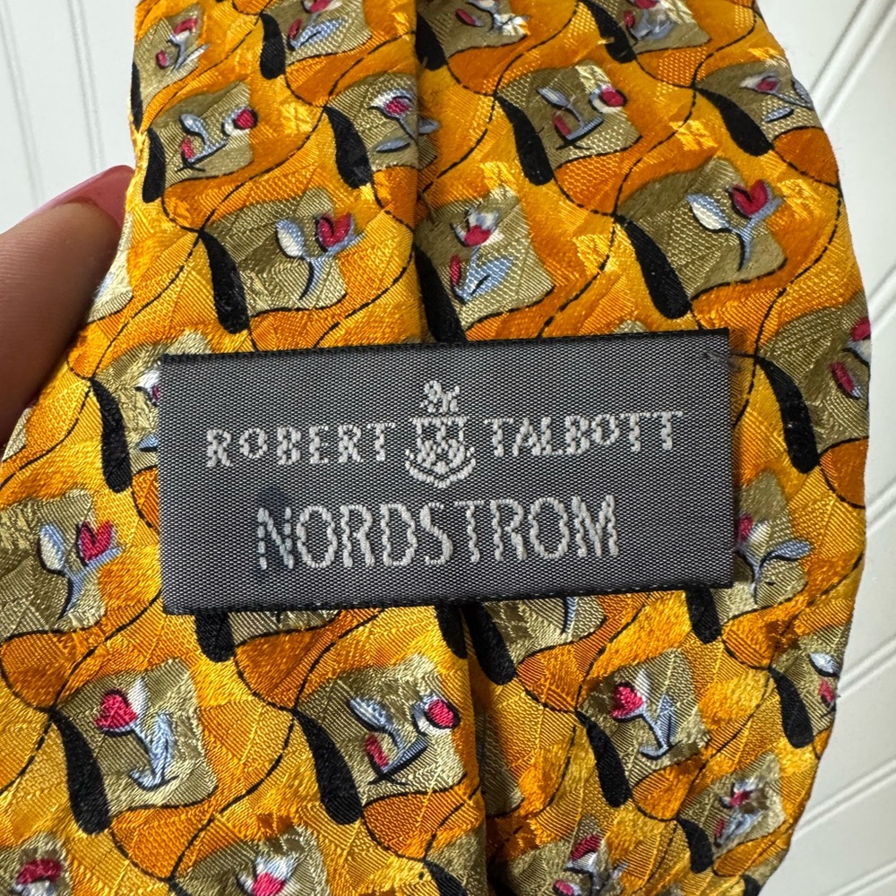 Robert Talbott Gold Geometric Pattern Tie - image 3